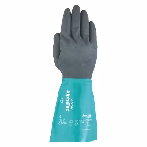 Gants multi-risques protection chimique - AlphaTec 58-535W - Ansell - nitrile - taille 8 - lot de 6 paires