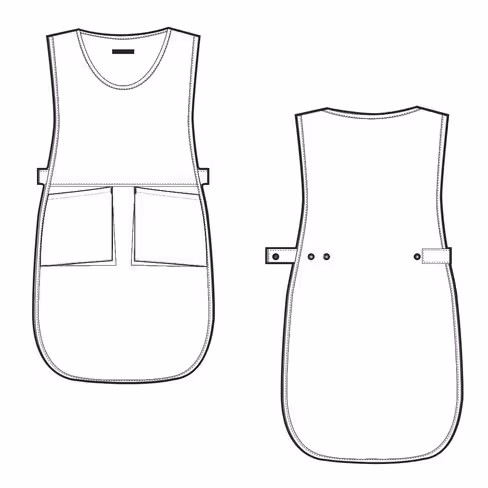 Chasuble de cuisine - LMA - polycoton - 200 g/m2 - blanc - taille 3 -