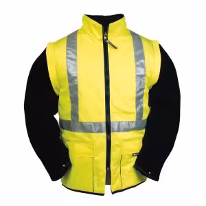 Blouson haute visibilité - Maelis 235B - Codupal - manches amovibles - jaune fluo marine