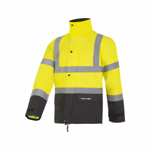 Parka haute visibilité Sky - T2S - 185 g/m2 - orange fluo noir - taille XL