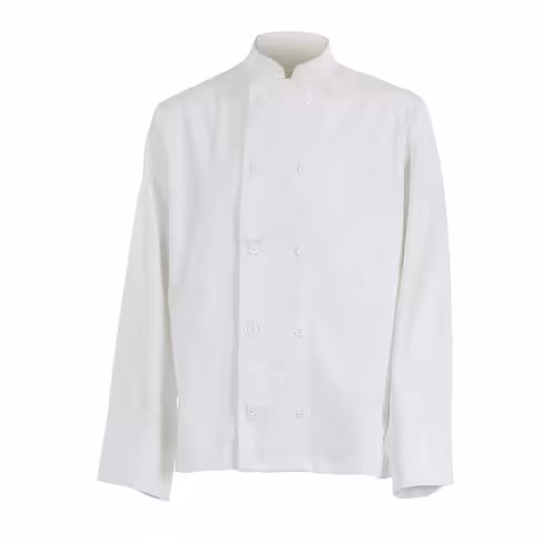 Veste de cuisinier mixte manches longues - Cepovett - 100 % coton - 240 g/m2 - blanc - taille 42