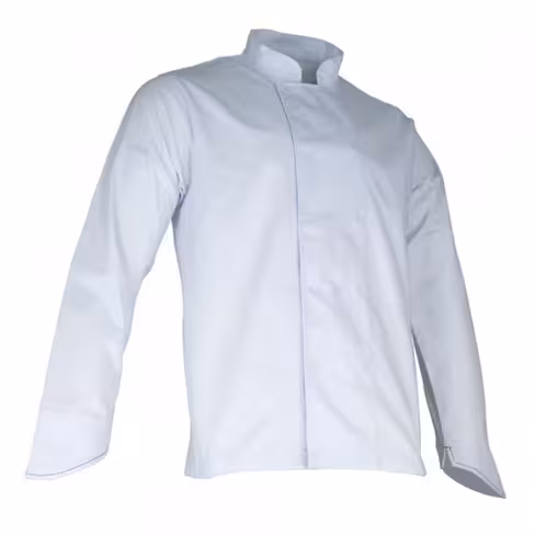 Veste de cuisinier mixte manches longues - Courgette - Lebeurre - polycoton - 245 g/m2 - taille au choix