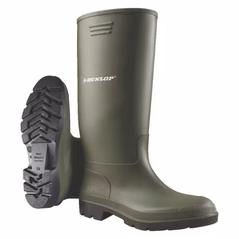 Bottes de travail - Pricemastor - Dunlop - caoutchouc - vert - taille 48