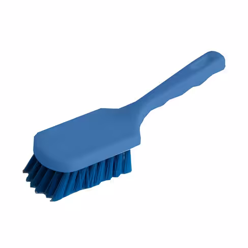 Brosse à main alimentaire mi-dure - manche long - bleue à l'unité