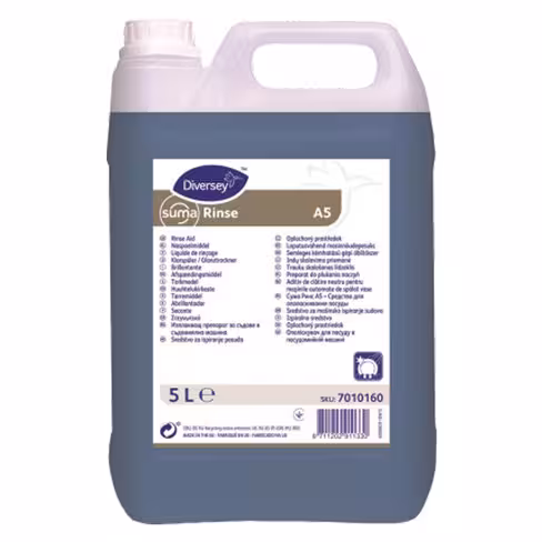 Produit de rinçage neutre Suma Rinse A5 - Diversey - 2 bidons de 5 l