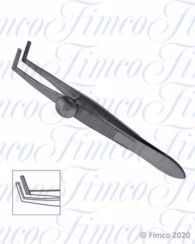 Pince à strabisme Blascovics mors striés l. 95 mm - mors 12 mm F103C