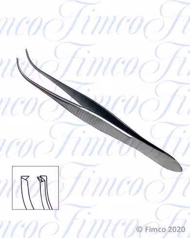 Pince à disséquer courbe à dents l. 100 mm