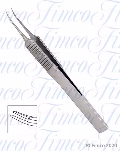 Pince à monofilament Troutman courbe fine en bout - l. 105 mm