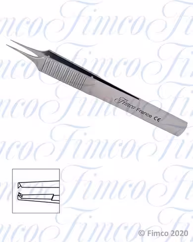 Pinces à cornée Bonn droite dents de 0,1 mm mors 03 mm l. 100 mm