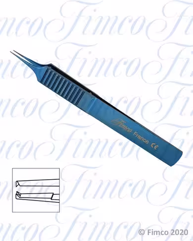 Pince à cornée Bonn droite avec dents l. 100 mm