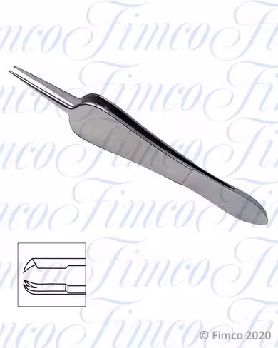 Pince à sutures Paufique droite avec dents l. 90 mm