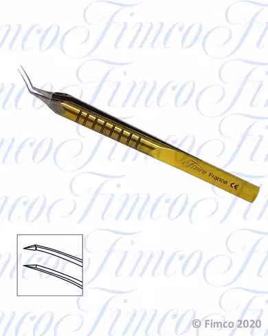 Pince capsulorhexis coudée l. 115 mm F142MIV