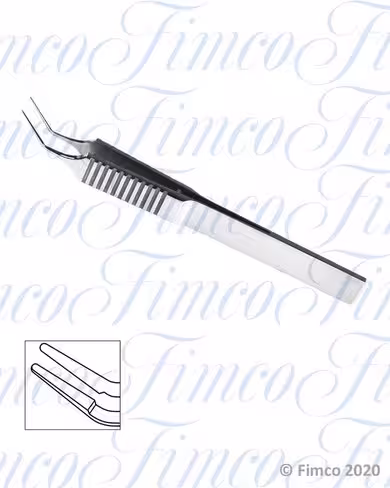 Pinces à fils coudée sans dents l. 100 mm