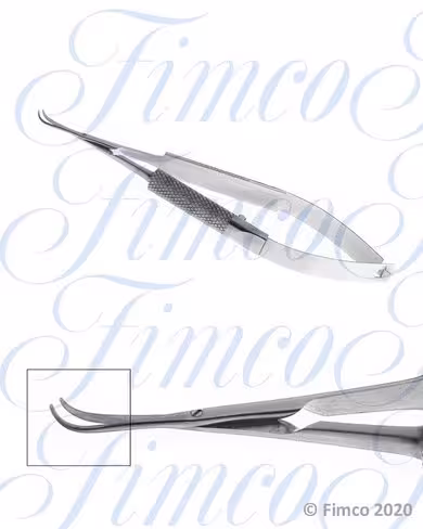 Ciseaux pour capsulotomie Laforge courbes mousse l. 100 mm - lames 10 mm F1550C