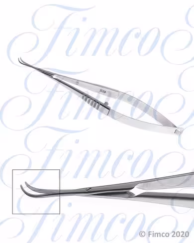 Ciseaux pour capsulotomie Laforge courbes mousse l. 100 mm - lames 10 mm F1551C