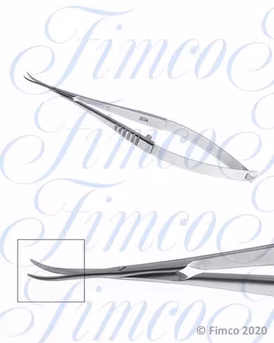 Ciseaux pour capsulotomie courbes mousse l. 100 mm - lames 10 mm F1551M