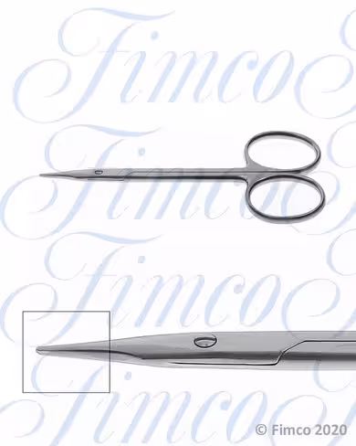 Ciseaux à ténotomie Stevens droits mousses l. 95 mm lames 14 mm