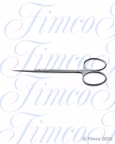 Ciseaux d'ophtalmologie droits pointus l. 110 mm lames 25 mm