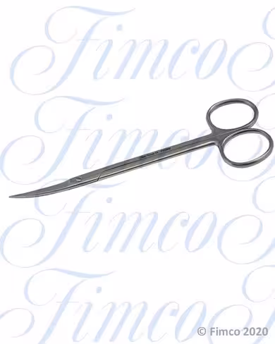 Ciseaux d'ophtalmologie Joseph courbes pointus l. 140 mm lames 32 mm