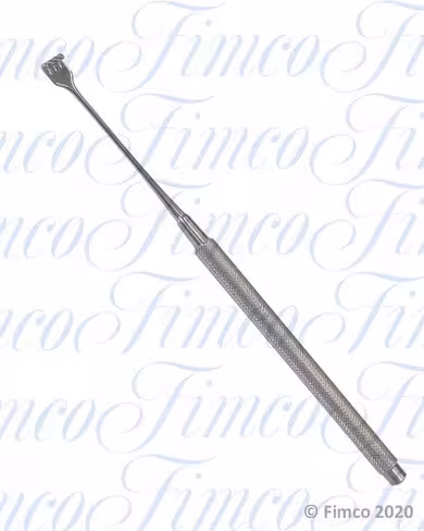 Ecarteur conjonctival et orbitaire Knapp à griffes mousse l. 120 mm - largeur 6 mm