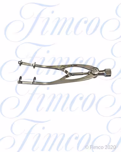 Blépharostat Castroviejo à griffes mousses et vis de réglage - l. 95 mm