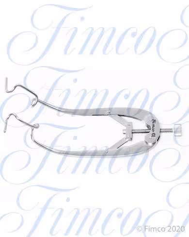 Blépharostat Schapira oreilles ouvertes vis de réglage - l. 80 mm - oreilles 14 mm