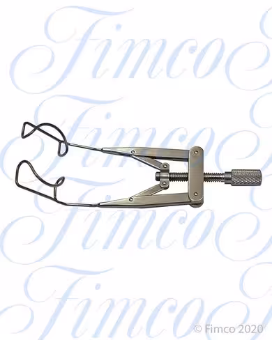 Blépharostat Kershner Franceschi vis de réglage - l. 80 mm - oreilles 16 mm