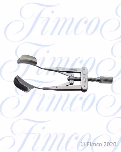 Blépharostat Liebermann réversible vis de réglage l. 60 mm oreilles 15 mm