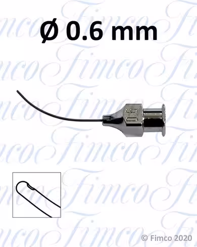 Canule aspiratrice à cataracte Simcoe courbe - Ø 0,6 mm x 20 mm F520A