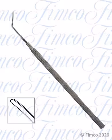 Spatule à vitré Clerc coudée courbe l. 130 mm - largeur 2 mm