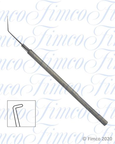 Crochet à kératoplastie Sinskey coudé l. 130 mm