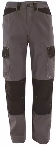 Pantalon multipoche Craft Worker - Cepovett - 65 % coton 35 % polyester - gris convoy / noir - 280 g/m2 - taille au choix