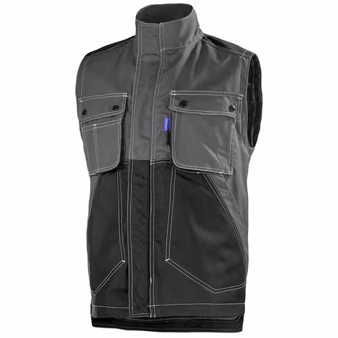 Gilet sans manches Craft Worker - Cepovett - 65 % coton 35 % polyester - taille 5 - gris charcoal / noir - 280 g/m2