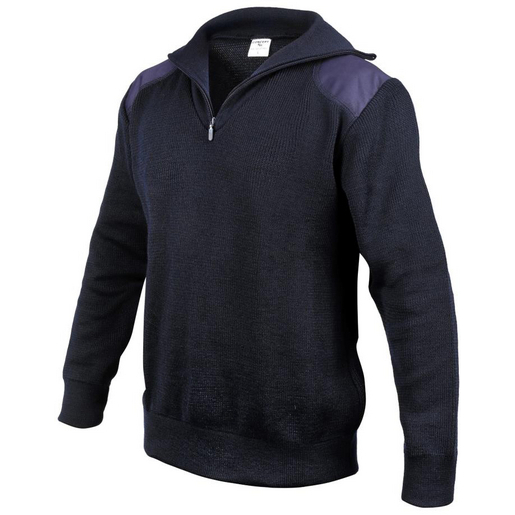 Pull col camionneur 301 07PEC - Newind Industrie - 50 % laine peignée 50 % acrylique - taille au choix - marine