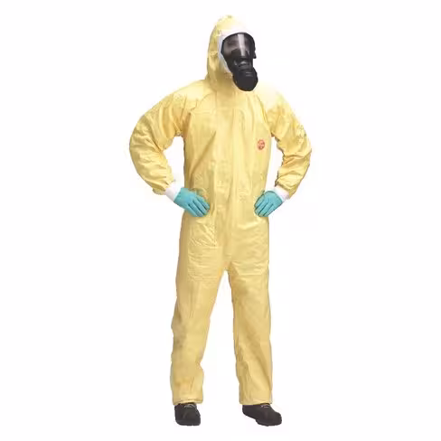 Combinaison de protection chimique à capuche CHA5 - Dupont - Tychem 2000C - catégorie III - taille M - jaune