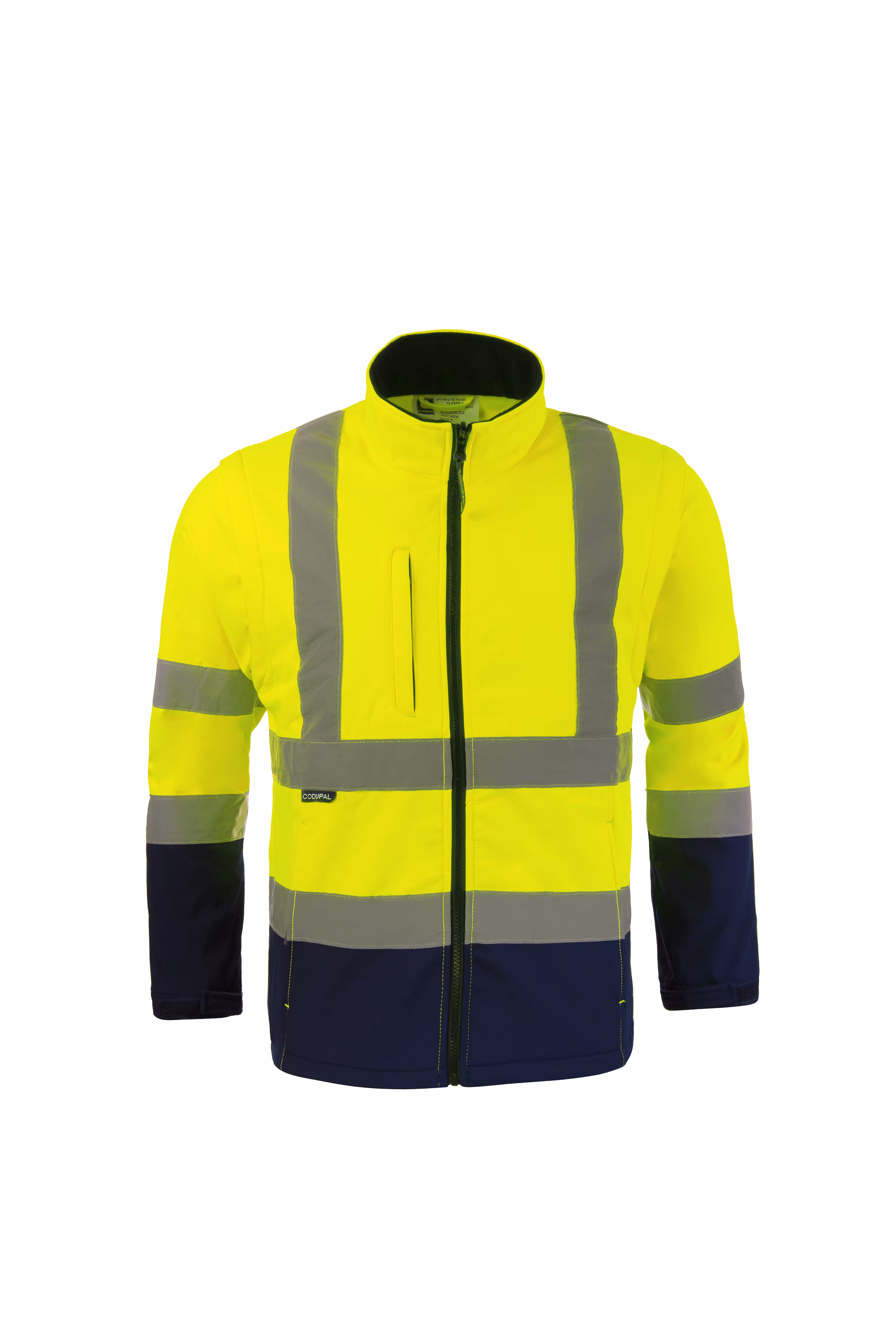 Blouson Softshell haute visibilité - Zoe - Codupal - manches amovibles - taille et coloris au choix