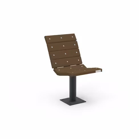 Chaise Major - lattes plastique recyclé - piétement acier - coloris standard