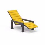 Chaise longue Osmose Harmonie - lattes plastique recyclé - piétement acier - l. 150 cm - coloris Pigmentek