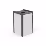 Corbeille de rue Harmonie - lattes plastique recyclé - structure acier - bac 70 l - coloris Pigmentek