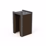 Corbeille porte-sac Osmose Harmonie - lattes plastique recyclé structure acier 100 l Vigipirate - coloris standard