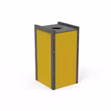 Corbeille de rue Harmonie - lattes plastique recyclé - structure acier - bac 100 l - coloris Pigmentek