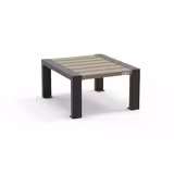 Table basse Osmose Harmonie - lattes plastique recyclé - piétement acier - rectangulaire l. 82 cm - coloris standard