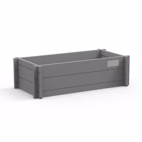 Jardinet pédagogique Nuance Origine - lattes plastique recyclé rectang l. 1200 x l. 600 x h. 341 mm color. standard