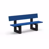 Banc public Londura - lattes plastique recyclé - l. 180 cm - coloris Pigmentek