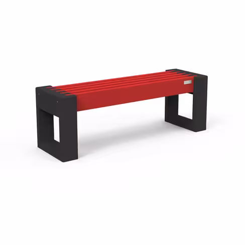 Banquette Canvas Origine - lattes plastique recyclé - l. 132 cm - coloris Pigmentek
