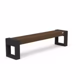 Banquette Canvas Origine - lattes plastique recyclé - l. 192 cm - coloris standard