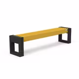 Banquette Canvas Origine - lattes plastique recyclé - l. 192 cm - coloris Pigmentek