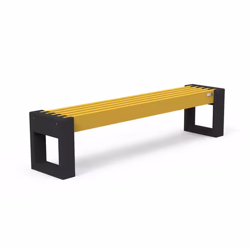 Banquette Canvas Origine - lattes plastique recyclé - l. 192 cm - coloris Pigmentek