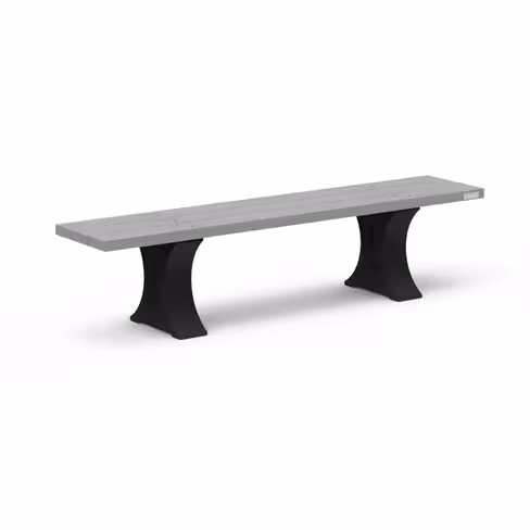 Banquette public Forestière Origine - lattes plastique recyclé - l. 180 cm - coloris standard