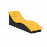 Chaise longue Origine - lattes plastique recyclé - l. 189 cm coloris Pigmentek